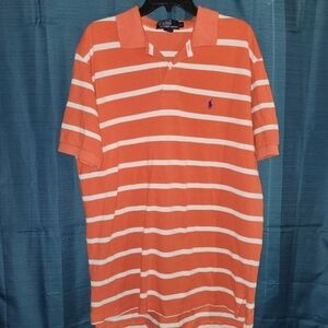 Ralph Lauren Orange Striped Polo Shirt